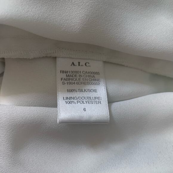 A.L.C. Tallulah white green & navy tie-dye sleeveless silk midi dress size 6 - Picture 10 of 15